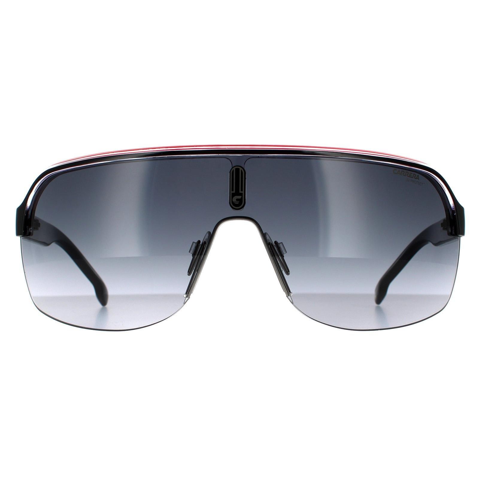 цена Черные кристально-белые красные темно-серые солнцезащитные очки с градиентом Shield Carrera, черный