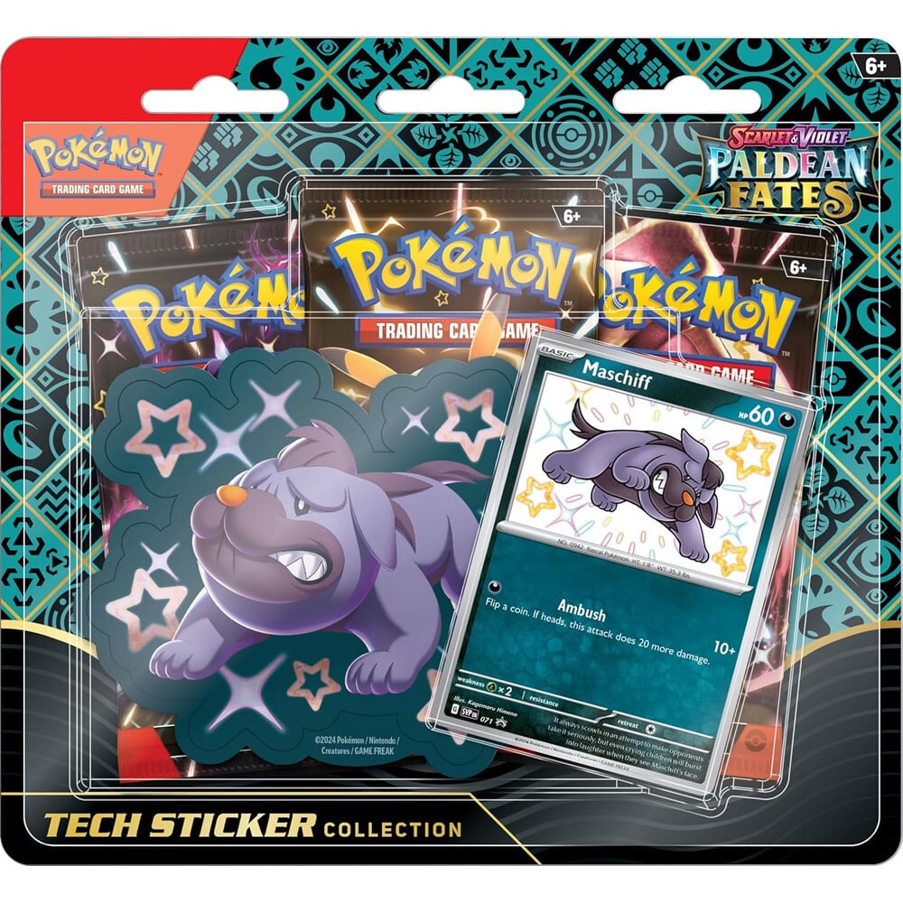 

Карточная игра The Pokemon Company Int'l Pokemon TCG: Paldean Fates: Tech Sticker Collection - Shiny Maschiff