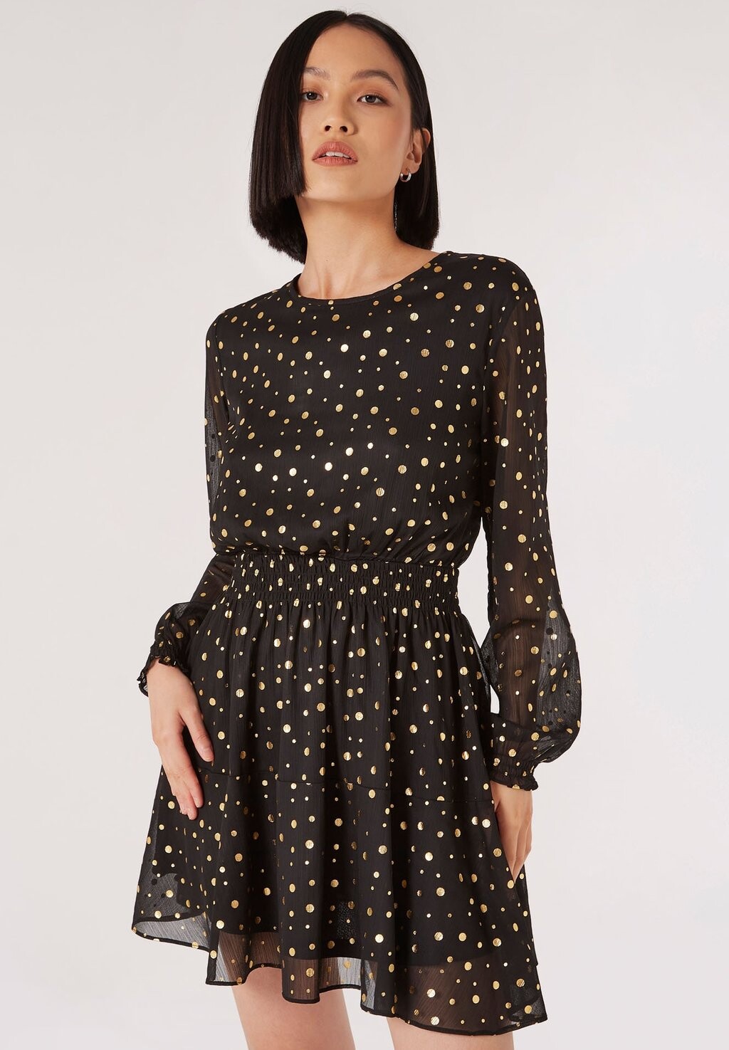 

Повседневное платье FOIL SPOT Apricot, цвет black