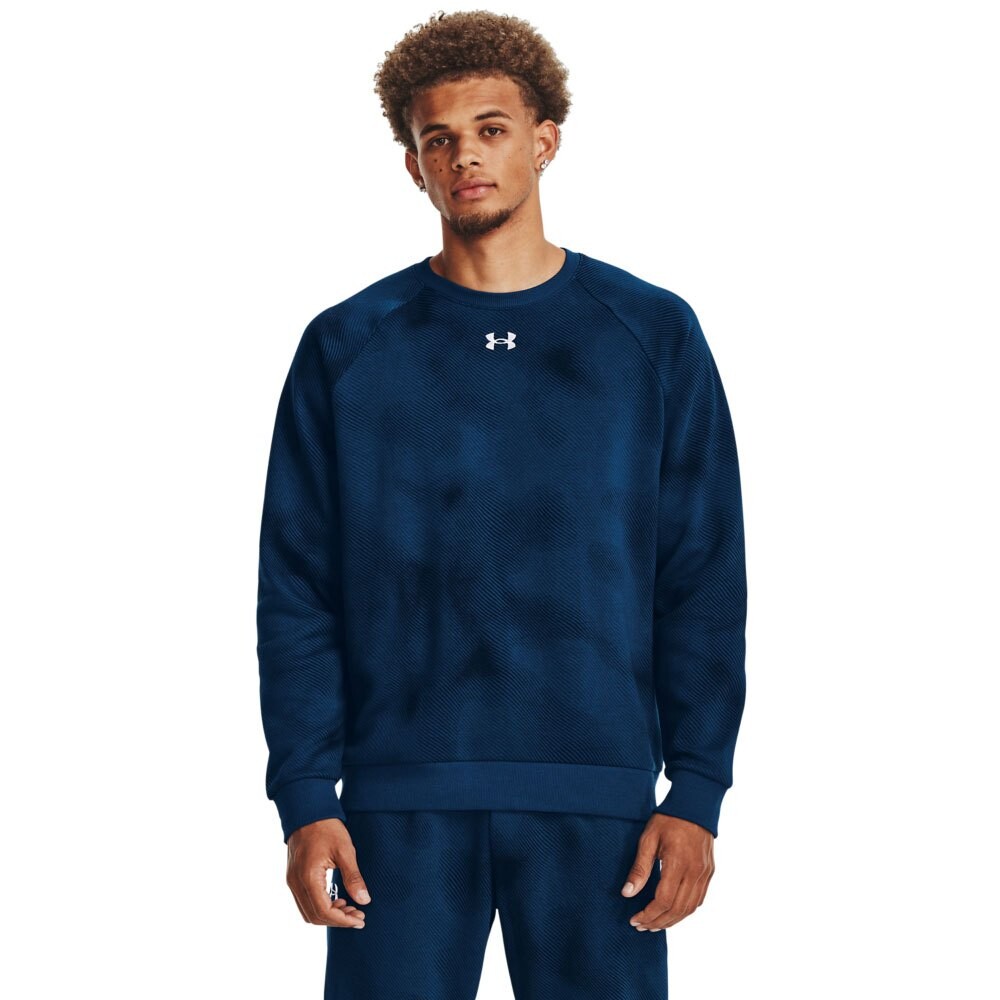 

Толстовка Under Armour Rival Fleece Printed Crew, синий