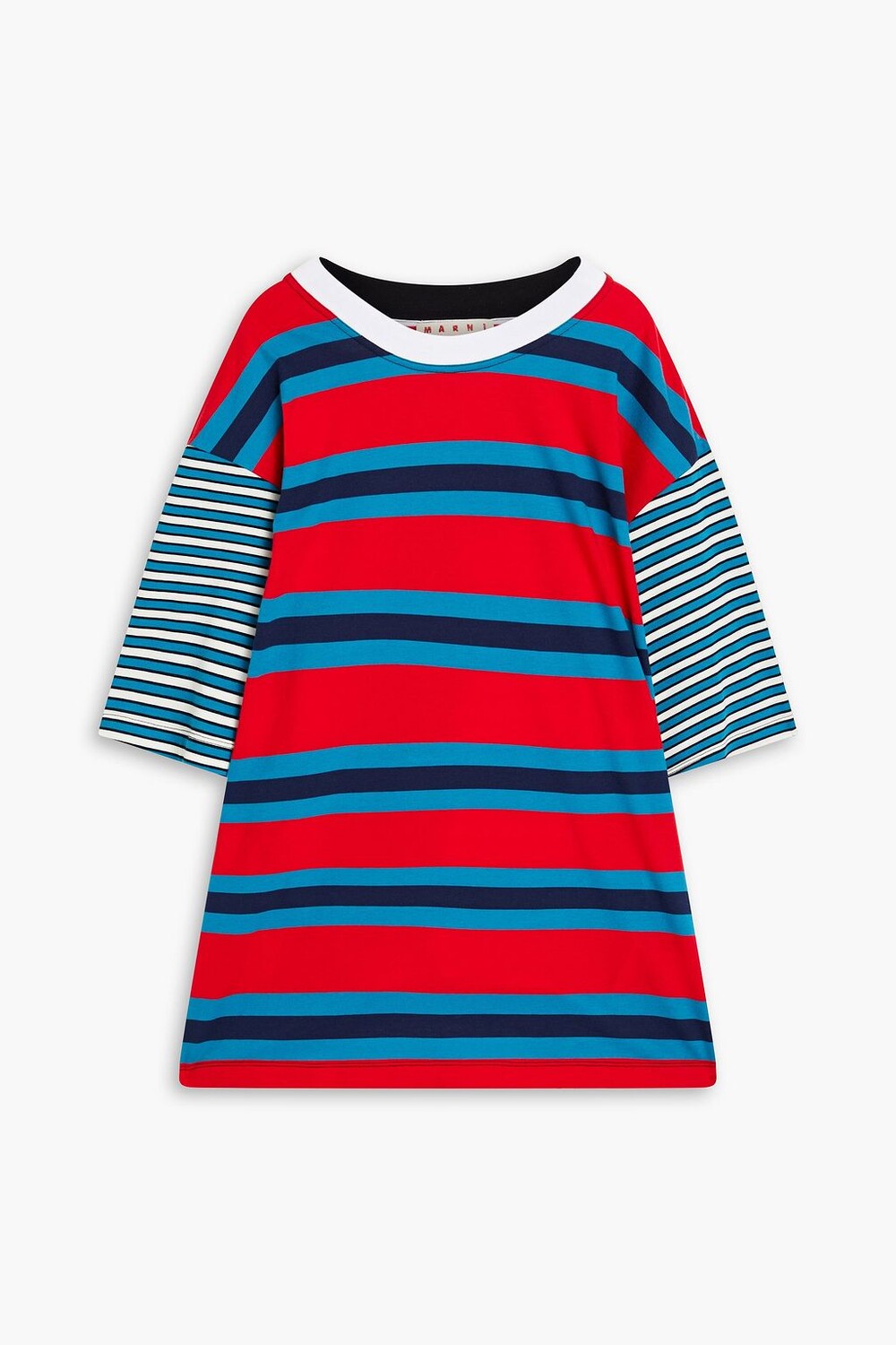 

Полосатая футболка из хлопкового джерси MARNI, красный