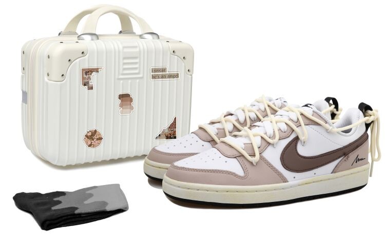 

Кроссовки для скейтбординга Court Borough Series женские, низкие, белые/коричневые Nike