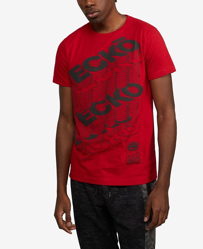 

Мужская футболка с рисунком Sitting On Stacks Ecko Unltd, красный