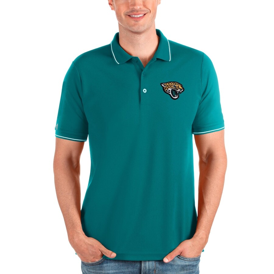 

Поло с коротким рукавом Antigua Jacksonville Jaguars, бирюзовый