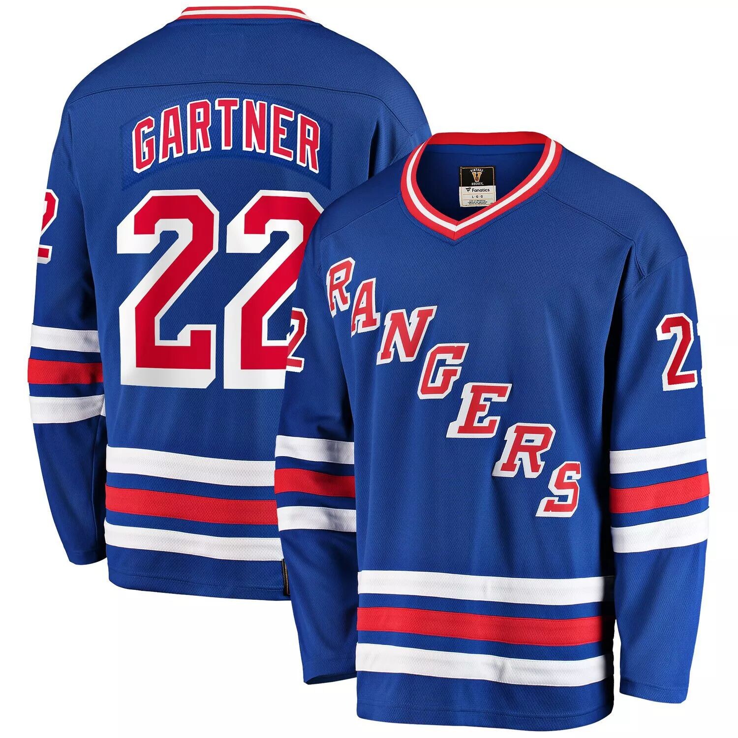 

Мужская синяя футболка с логотипом Fanatics Mike Gartner New York Rangers Premier отколовшегося игрока пенсионера, Синий