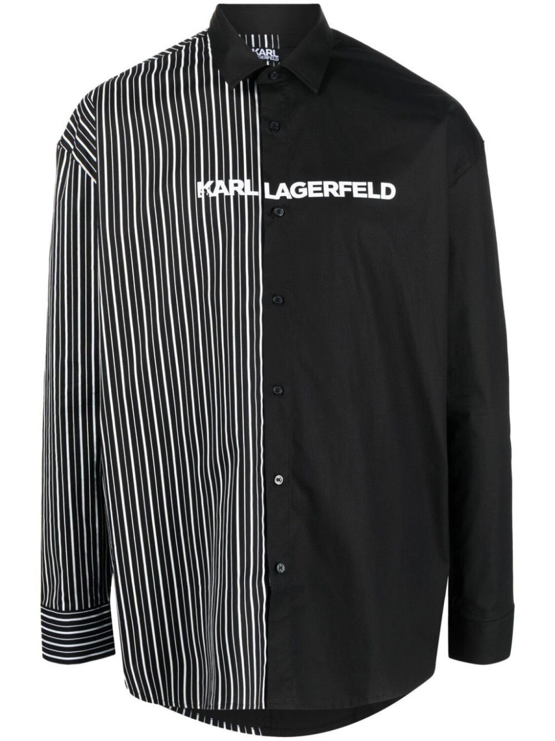 

Karl Lagerfeld рубашка с длинными рукавами и логотипом, черный
