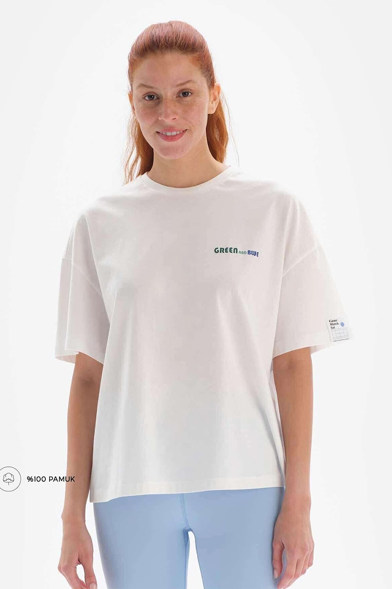 Свободная футболка с принтом на спине Dagi, белый