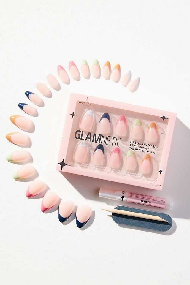 

Гламнетические накладные ногти Glamnetic, цвет very berry