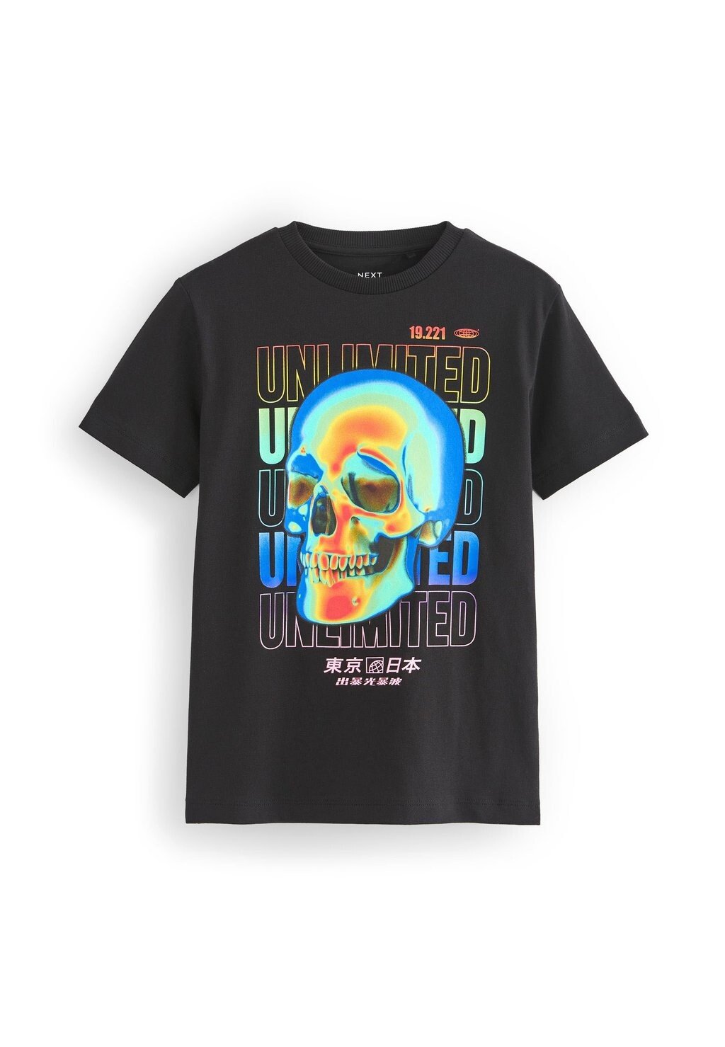 

Футболка с принтом Short Sleeve 3-16Yrs Next, цвет black skull