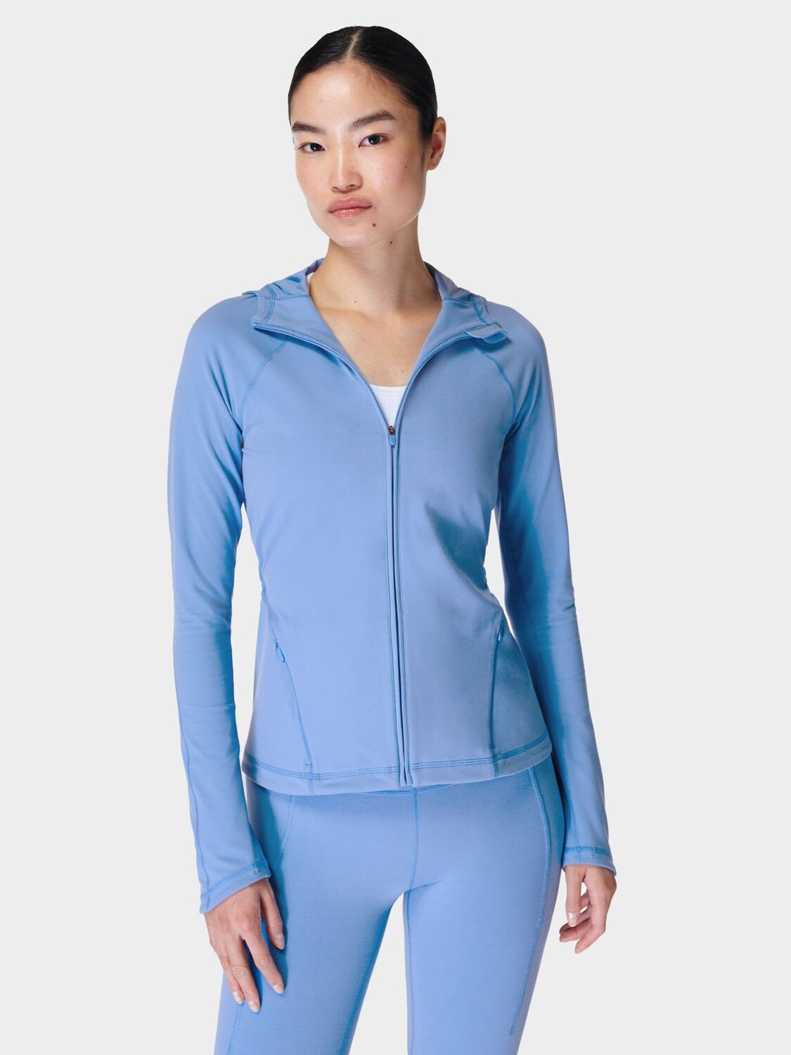 

Супермягкий топ на молнии с капюшоном Sweaty Betty, синий цвет Regatta