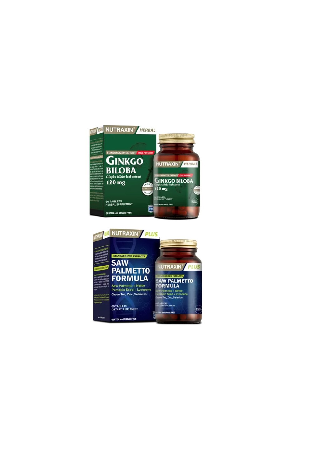 

Nutraxin Гинкго билоба 60 таблеток + Saw Palmetto Formula 60 таблеток