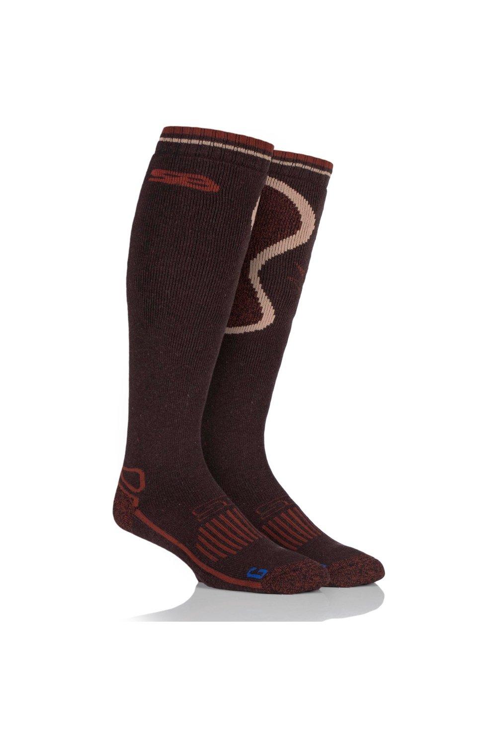 1 пара длинных носков из смесовой шерсти BlueGuard в стиле кантри SOCKSHOP Storm Bloc, коричневый