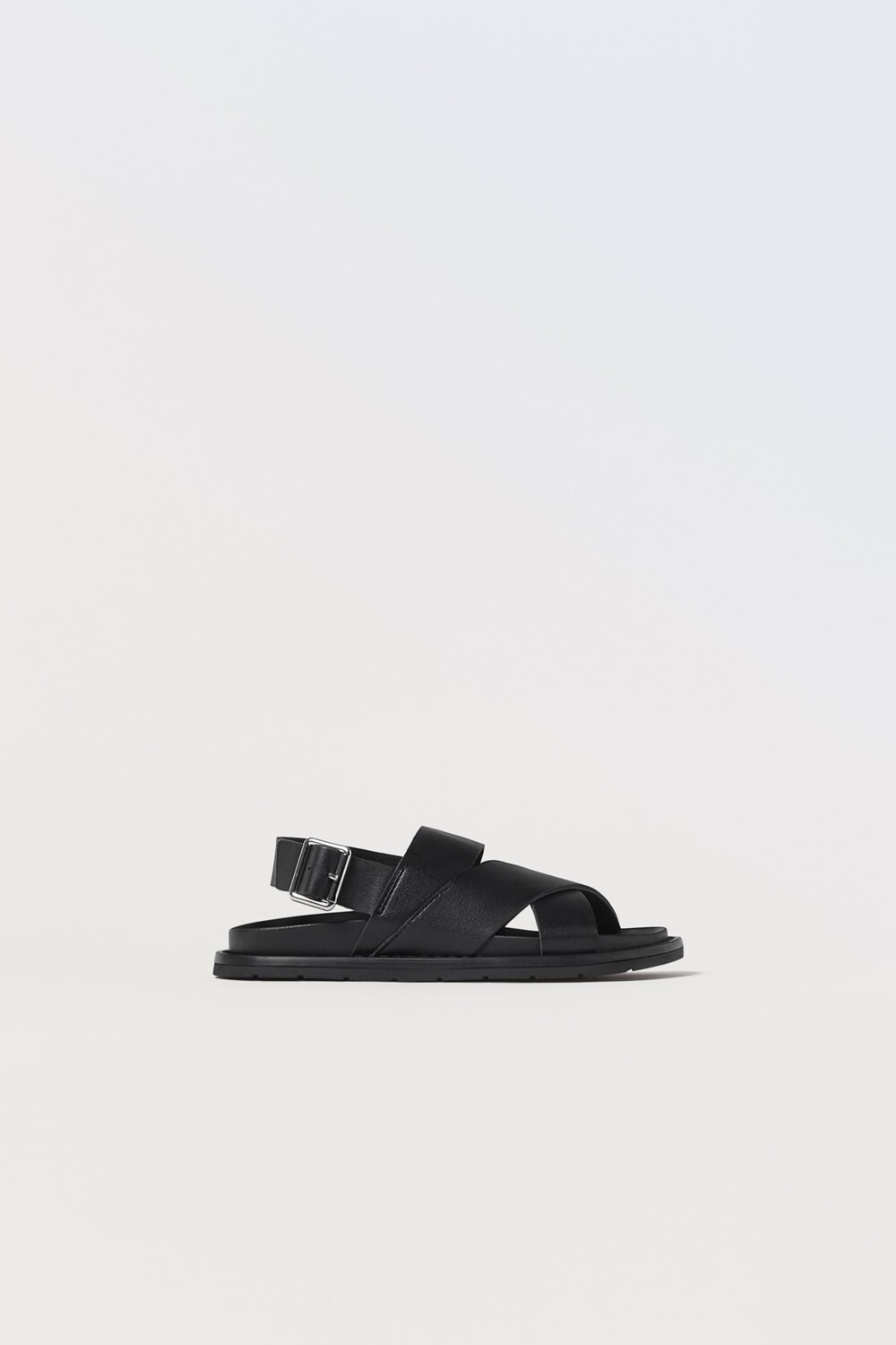 

Сандалии с пересеченными ремнями Zara, черный