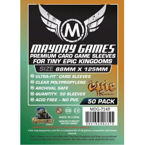 цена Чехол для карточек Mayday Premium 50X Clear Card Sleeves 88 X 125Mm Mayday Games