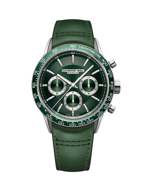 Фрилансер-хронограф, 43,5 мм Raymond Weil, цвет Green часы фрилансер 42 мм raymond weil цвет green