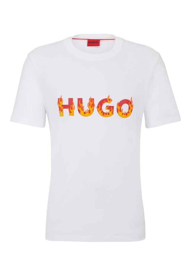 Футболка danda стандартного кроя Hugo, белый черная футболка с пламенем hugo danda hugo red