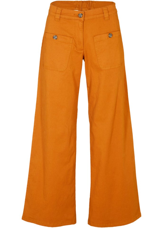 Широкие брюки-кюлоты с удобным поясом длиной до щиколотки и завышенной талией Bpc Bonprix Collection