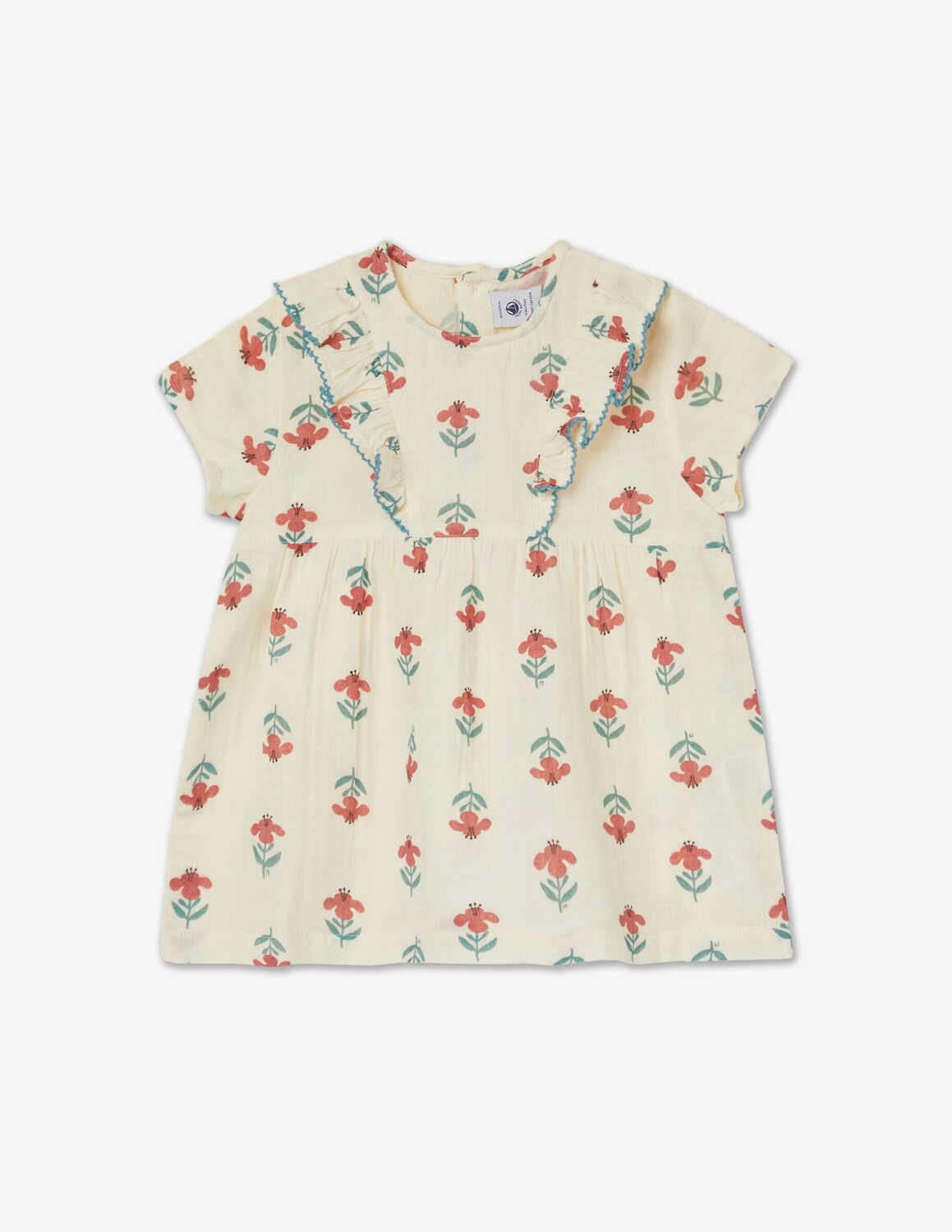 

Хлопковое платье Petit Bateau, бежевый