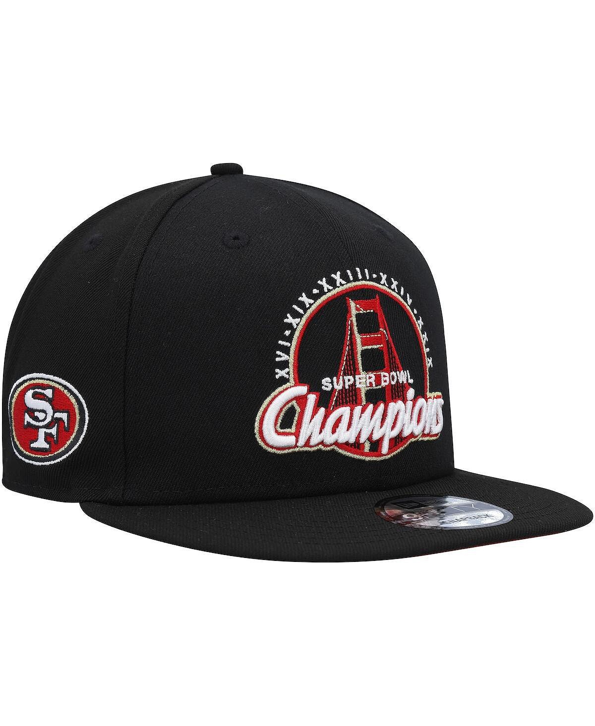 

Мужская черная кепка Snapback San Francisco 49ers, пятикратный победитель Суперкубка 9FIFTY New Era