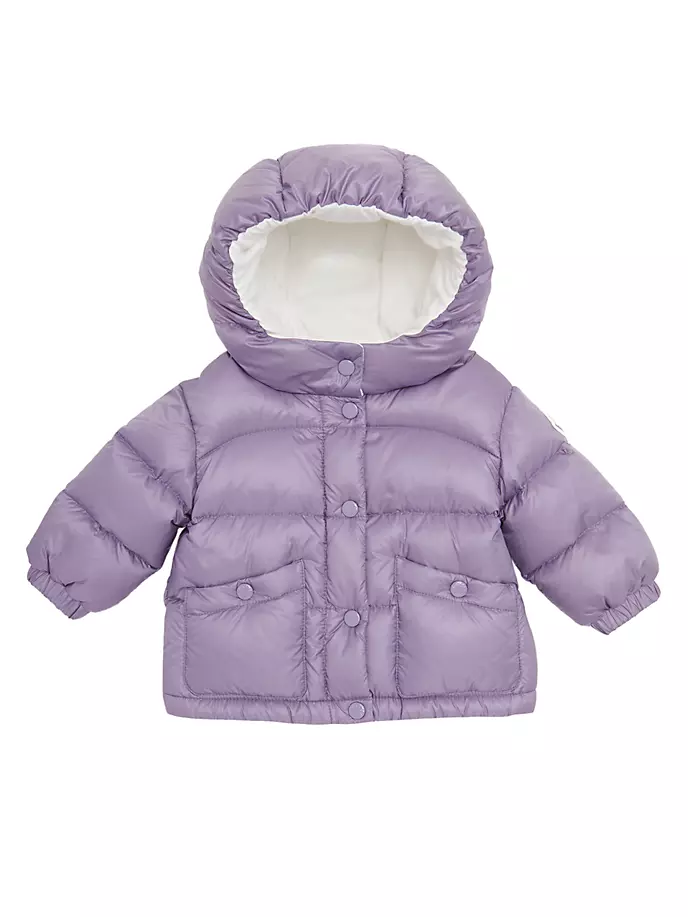 

Пуховик Bardanette с капюшоном для малышей и маленьких девочек Moncler, фиолетовый
