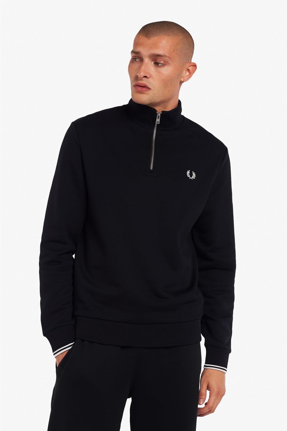 

Толстовка на молнии 1/2 Fred Perry, черный