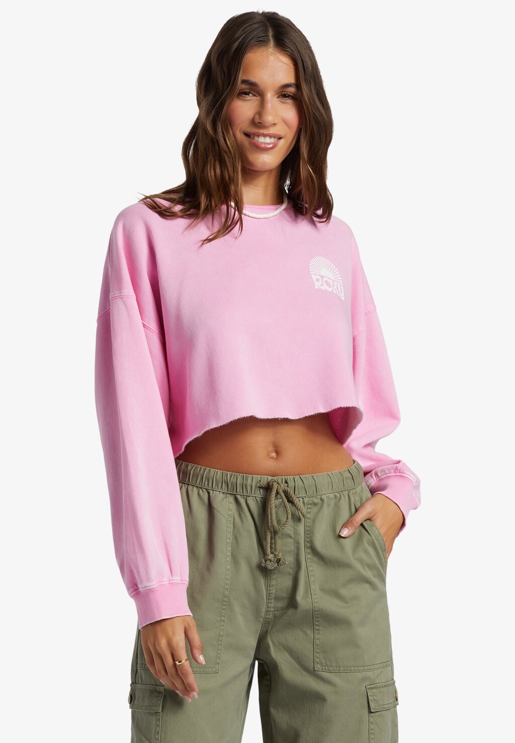 

Толстовка MORNING HIKE CROP Roxy, цвет prism pink