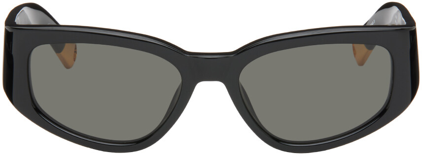 

Черные солнцезащитные очки Les Lunettes Gala Jacquemus, цвет Black/Yellow gold