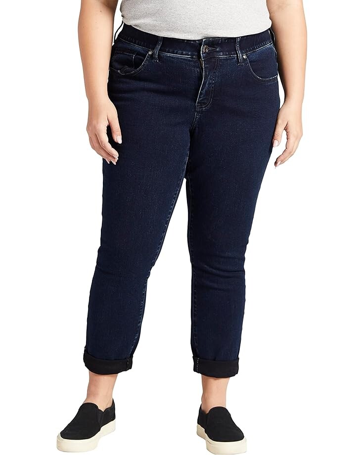 

Джинсы Jag Jeans Plus Size Carter Mid-Rise Girlfriend Jeans, цвет Midnight