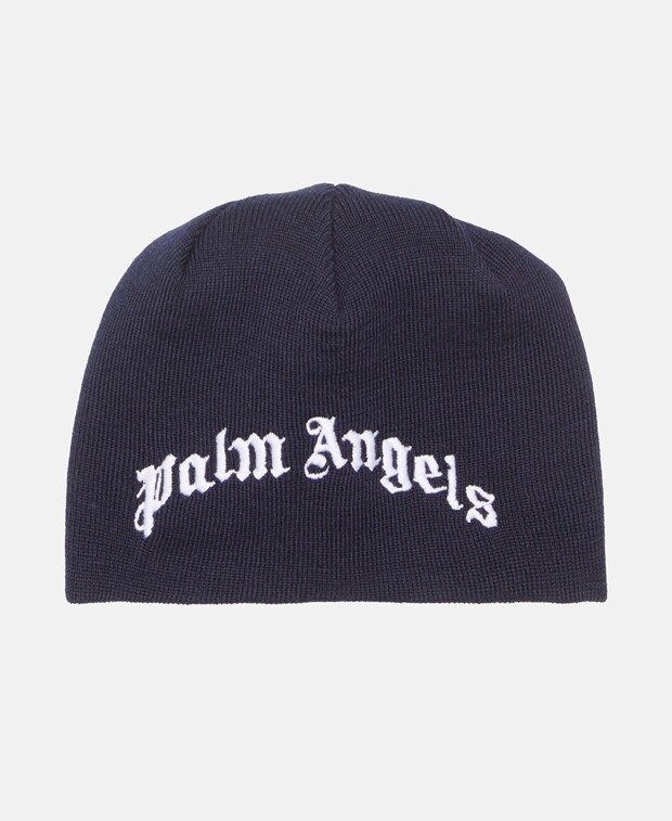 

Шерстяная шапка Palm Angels, темно-синий