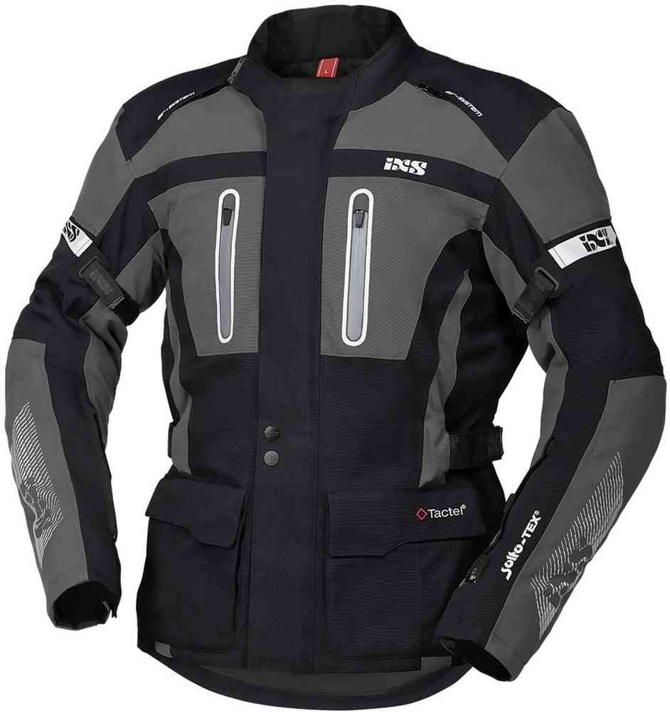 Мотоциклетная текстильная куртка Tour Pacora-ST IXS, черный/серый