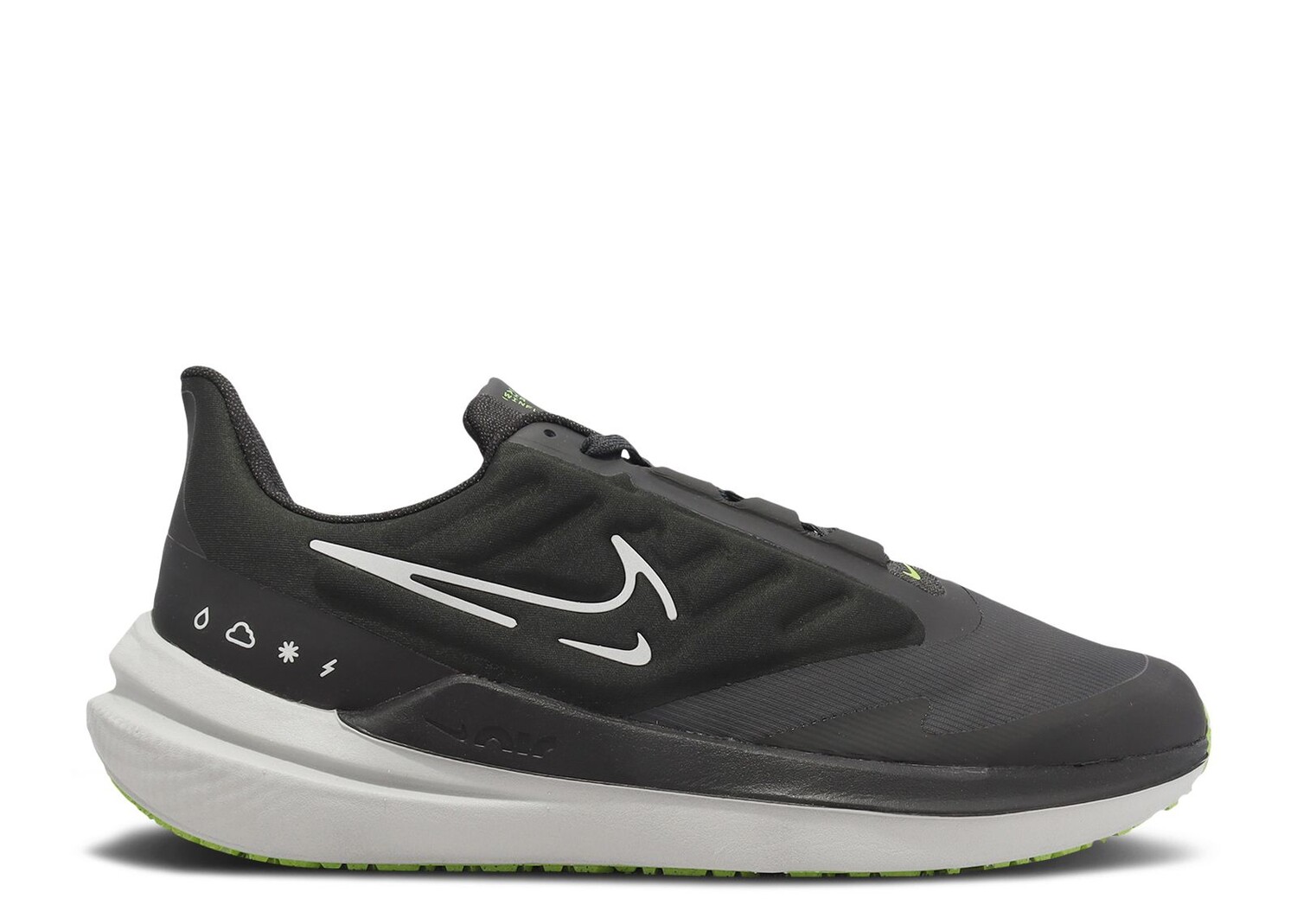 

Кроссовки Nike Air Winflo 9 Shield 'Black White Volt', черный