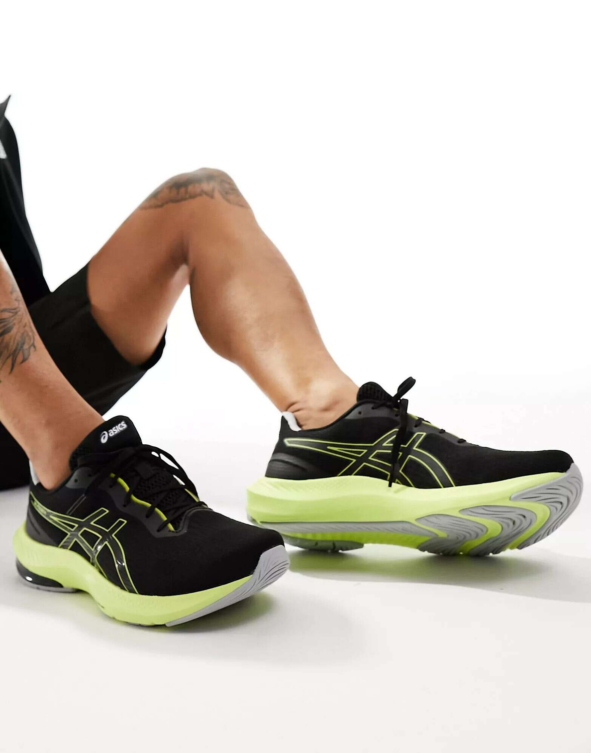 

Кроссовки для бега нейтрального цвета Asics Gel-Pulse 14 черно-лаймового цвета
