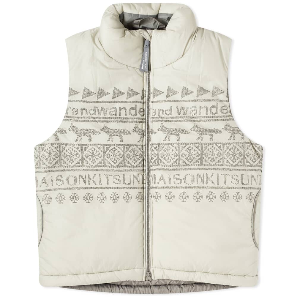

Утепленный жилет And Wander x Maison Kitsune Nordic Border