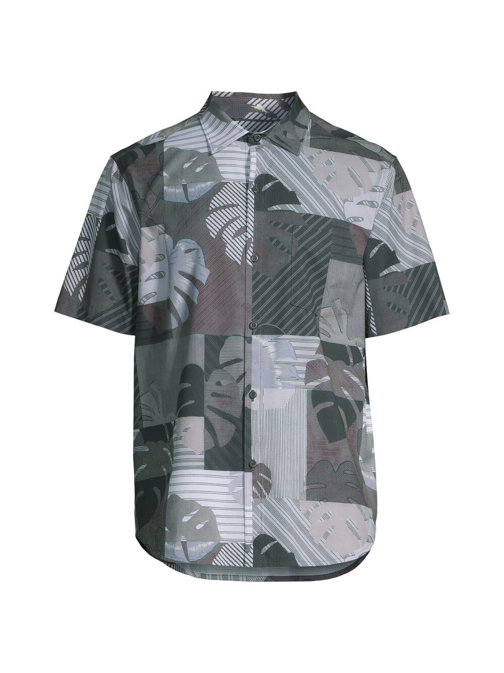 

Рубашка на пуговицах спереди Bahama Coast Patchwork Palms Tommy Bahama, черный