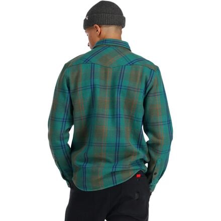 цена Рубашка Mountain Heavyweight мужская Topo Designs, цвет Green/Earth Plaid