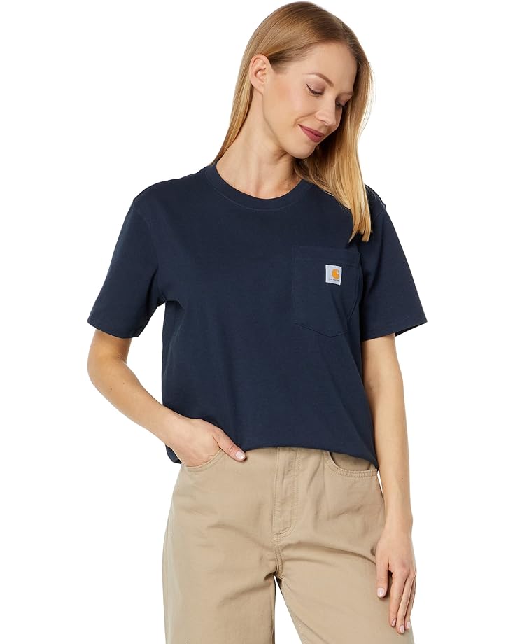 Футболка Carhartt WK87 Workwear Pocket Short Sleeve, темно-синий
