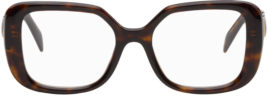 

Квадратные очки черепаховой расцветки Prada Eyewear