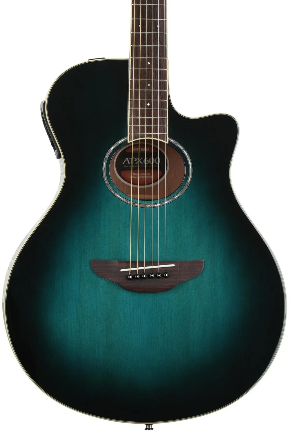 

Yamaha APX600 с тонким вырезом — восточный синий взрыв