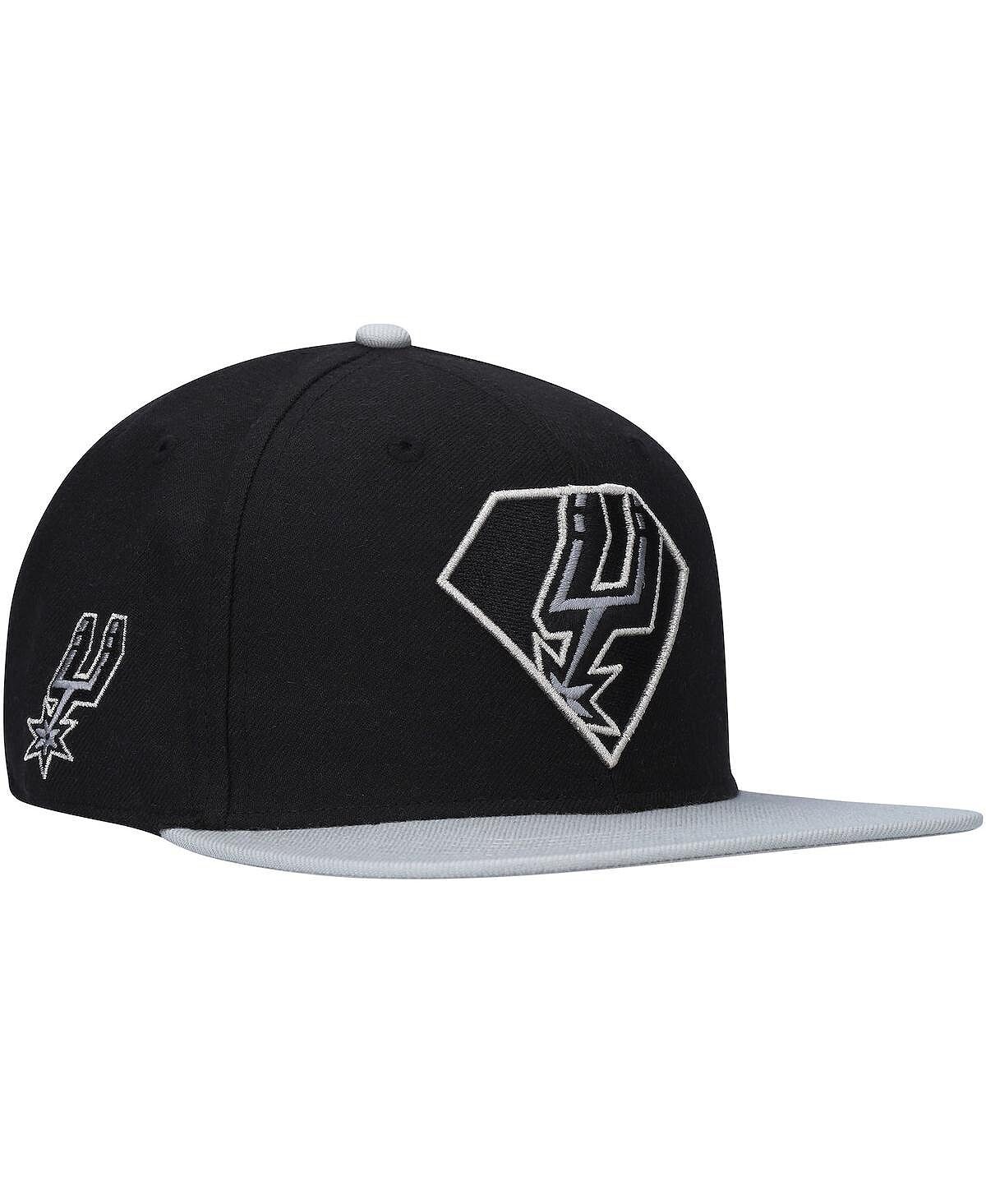 

Мужская черно-серая кепка '47 San Antonio Spurs в честь 75-летия Carat Captain Snapback '47 Brand