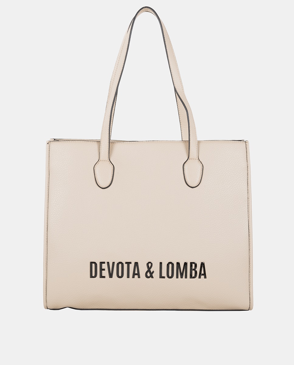 Бежевая сумка через плечо Impact на молнии Devota & Lomba, бежевый сумка шоппер genshin impact 37
