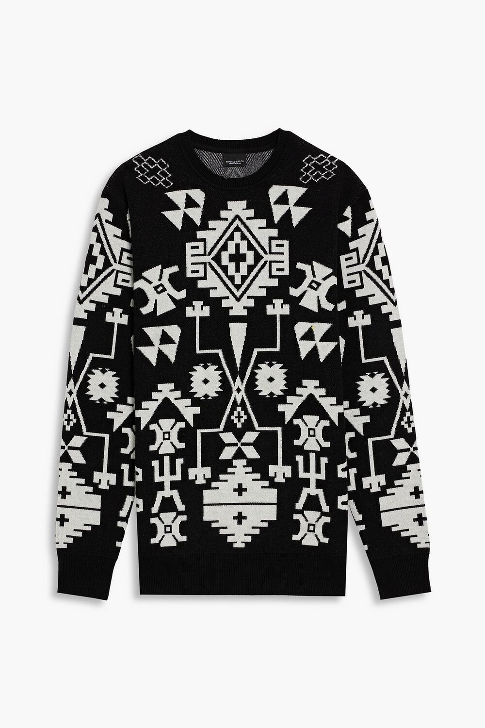 

Свитер Melimoyum жаккардовой вязки из шерсти MARCELO BURLON, черный