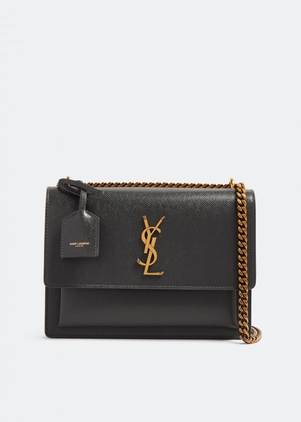 

Сумка Saint Laurent Sunset Medium Chain, серый