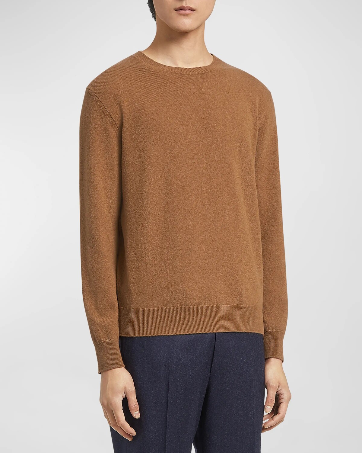 

Мужской кашемировый свитер с круглым вырезом Oasi ZEGNA, цвет Foliage