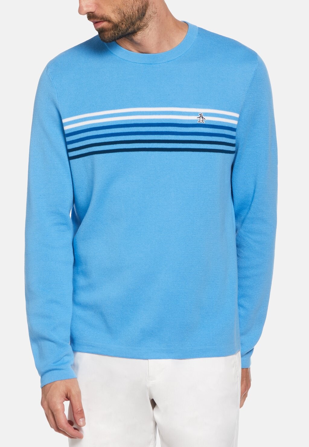 

Вязаный свитер CHEST STRIPE Original Penguin, цвет azure blue