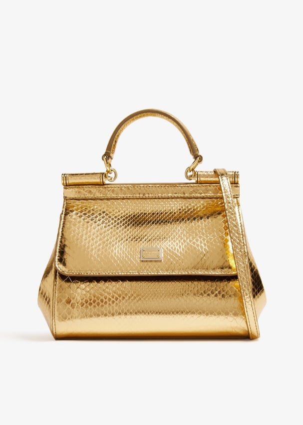 цена Сумка Dolce&Gabbana Medium Sicily Handbag, золотой