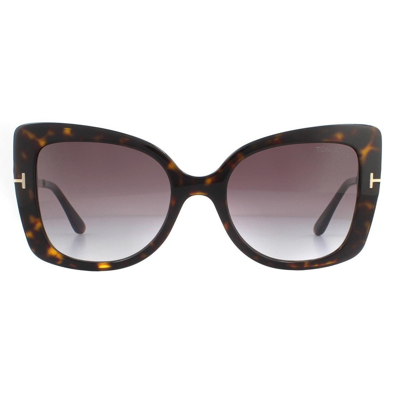 

Темные солнцезащитные очки Butterfly Havana Bordeaux с градиентом Tom Ford, коричневый
