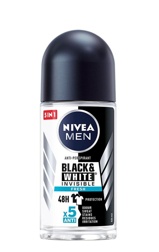 Nivea Men Black&White Invisible Fresh антиперспирант для мужчин, 50 ml высокофторовый парафин swix black 8c 14c 40 гр hf05bwx 4