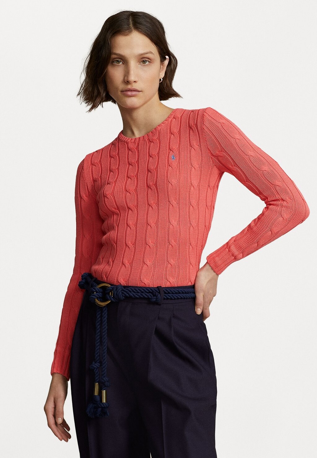 

Свитер Polo Ralph Lauren Julianna Long Sleeve, рубиново-коралловый, Красный