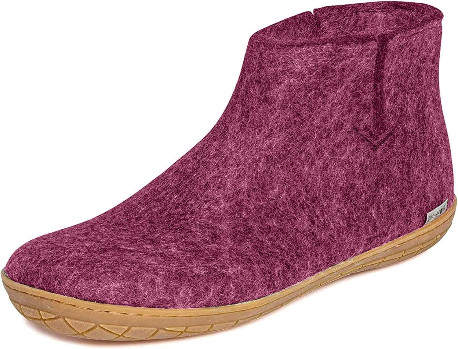 Тапочки Wool Boot Rubber Outsole Glerups, цвет Cranberry/Honey Rubber