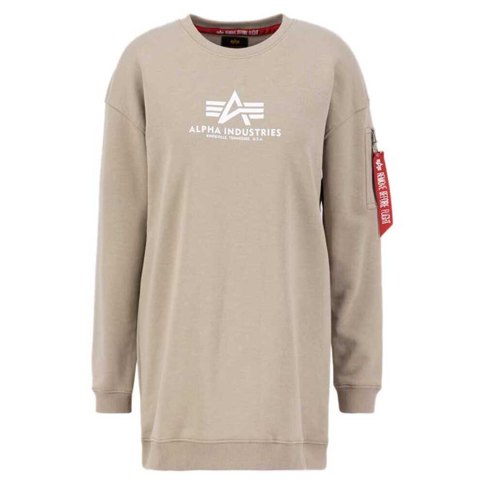 

Толстовка Alpha Industries Basic Long Os, бежевый